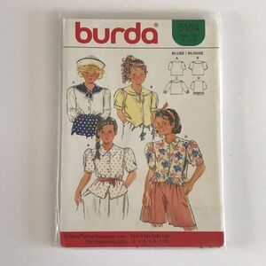 🧵3for12🧵 VTG Burda Pattern 5164 Child’s Blouse